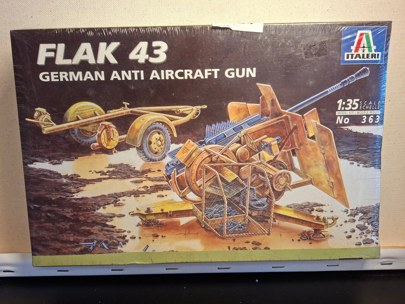 Italeri 363 Flak 43 1:35 sealed German WWII anti-aircraft gun model kit