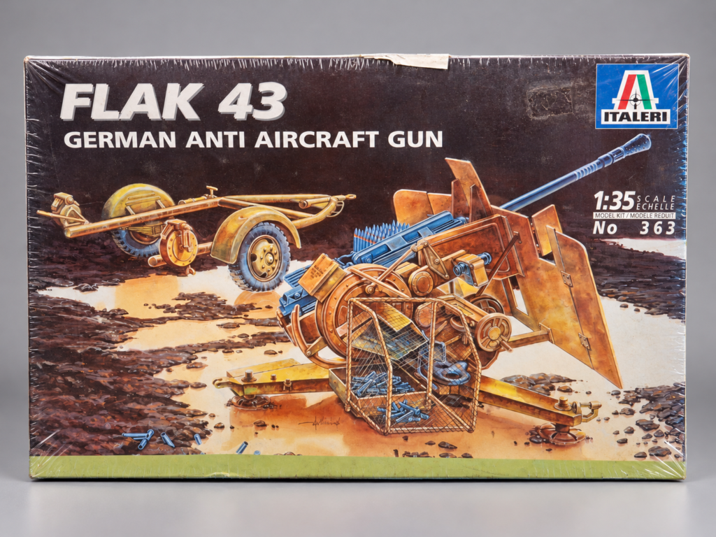 Italeri 363 Flak 43 1:35 sealed German WWII anti-aircraft gun model kit