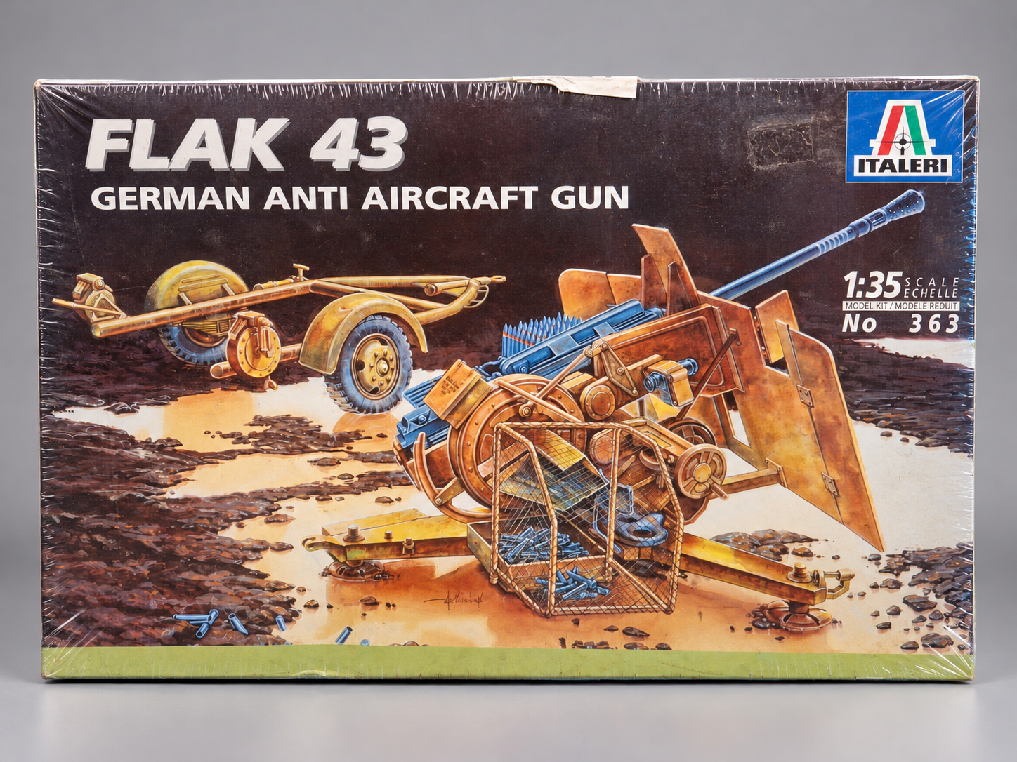 Italeri 363 Flak 43 1:35 sealed German WWII anti-aircraft gun model kit